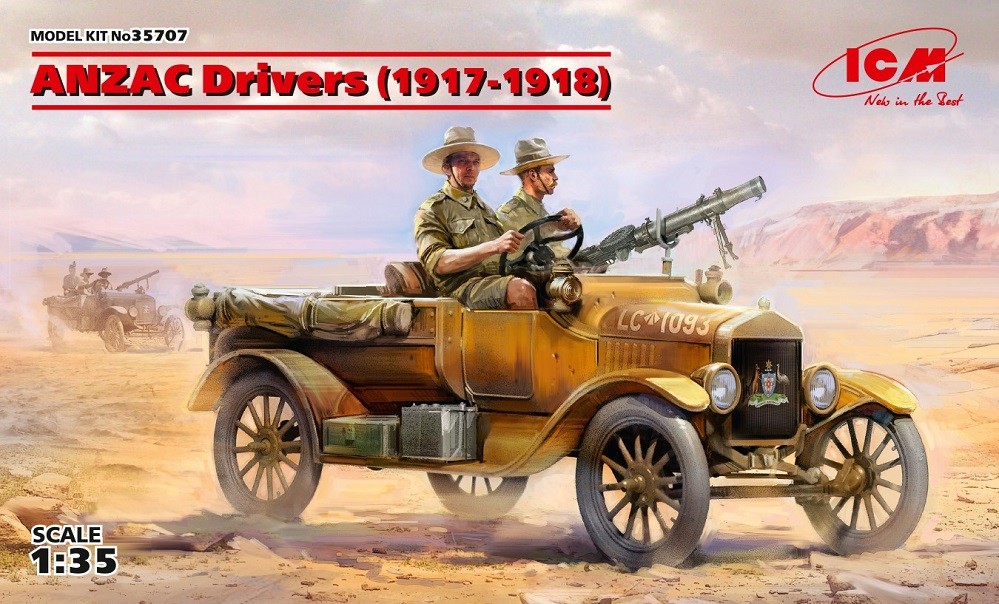 Icm 35707 - 1:35 Anzac Drivers (1917-1918)(2 Figures) - New