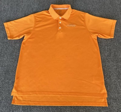 Las Colinas Golf Club Mens Large Polo Shirt Adidas Climal Lite Orange 