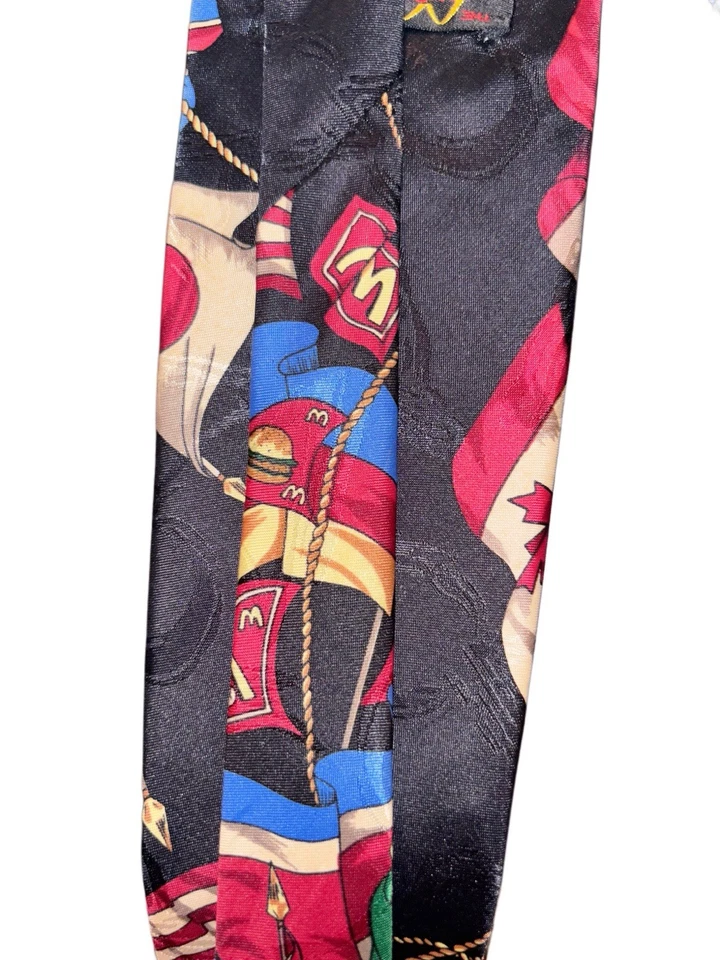 Corbata vintage McDonald’s para hombre 100 % poliéster 58” corbata bandera coleccionable Foto 2 de 4