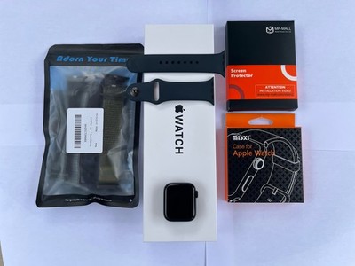 Apple Watch SE (2022) 40mm Midnight Aluminum Case with Sport Band, S/M (GPS +...