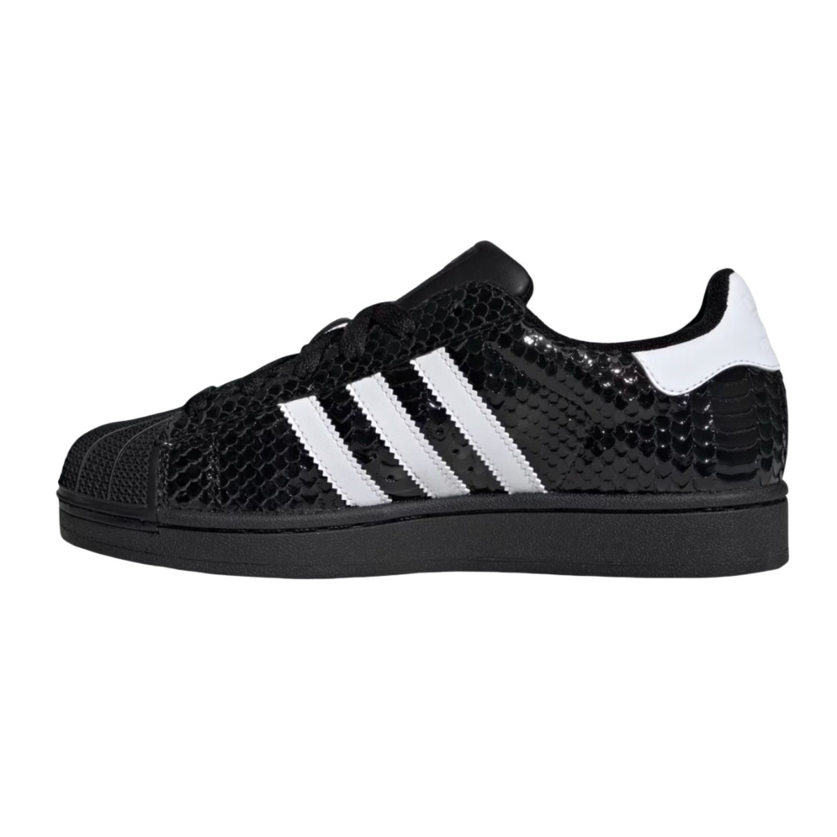 adidas Superstar II Patent Snakeskin Black White KH9019 Women New