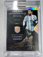 2018 Panini Eminence Lionel Messi Decade Dominance Gold auto 08/10 #DD-LM