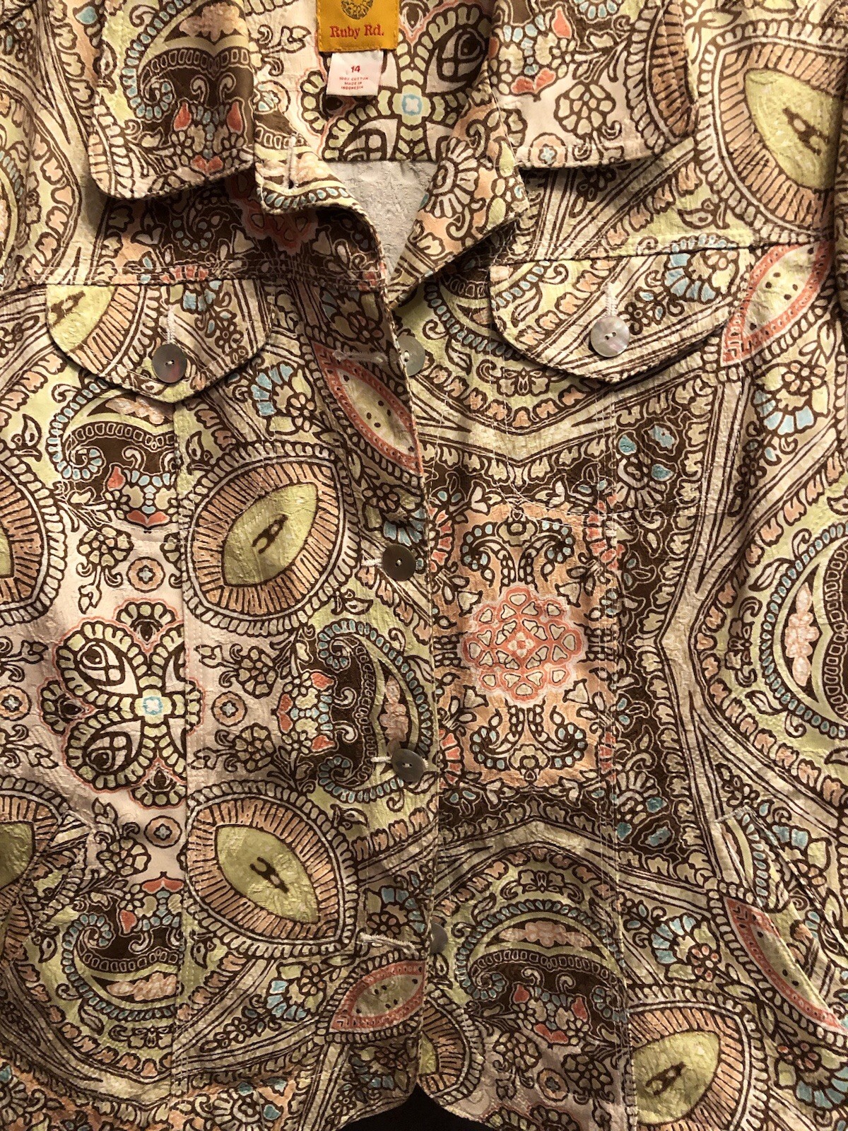 Ruby Rd Womens Button Up Multi Color Jacket Size … - image 2