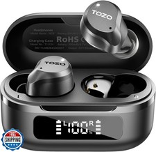 TOZO NC9 Hybrid Active Noise Cancelling Wireless Earbuds, 6 Mics ENC Clear Ca