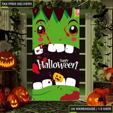 Halloween Door Cover,Scary Halloween Banner Decorations-71 x35