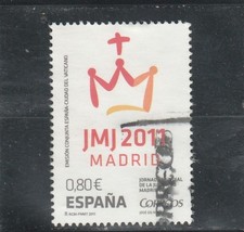 L1055 ESPAGNE TIMBRE N° Y&T 4320 de 2011 " Journée mondiale Jeunesse  " Oblitéré