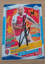 Genuine Hand Signed Theo Walcott Arsenal Match Attax Champions League Card