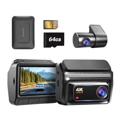 DDPAI 4K + 1080P Dash Cam Front and Rear Z60 with 4G LTE Module