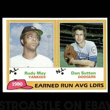 Don Sutton Rudy May 1981 Topps League Leaders #7 ⚾ Baseball Card