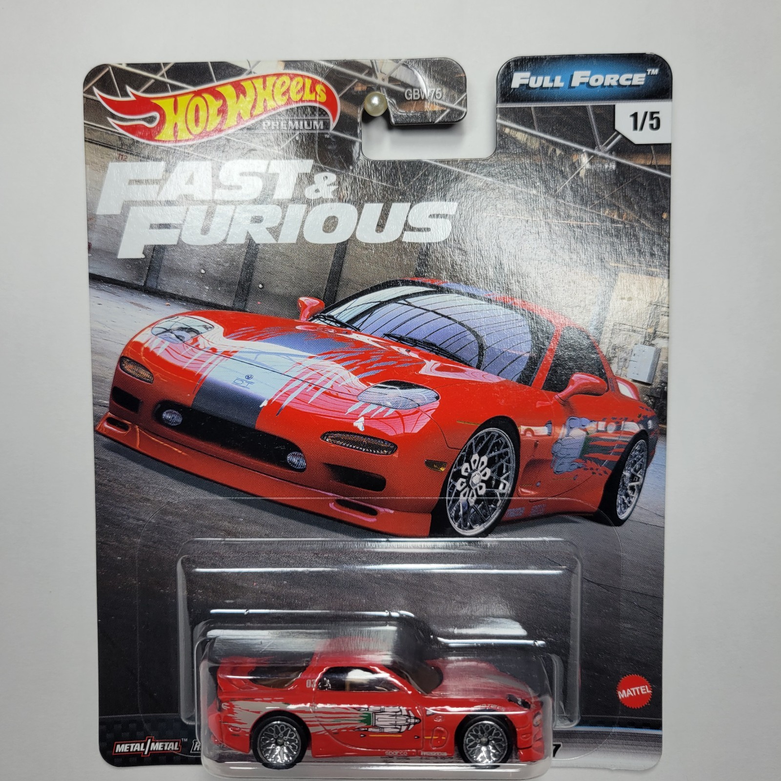 Hot Wheels Premium Fast Furious Full Force 95 Mazda RX-7  1/5 1:64 Rare VHTF RX7