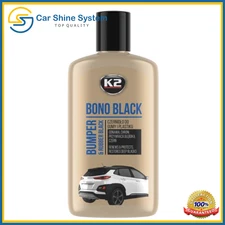 K2 BONO BLACK Bumper & RUBBER Back to BLACK RESTORER SCRATCHES Plastic  250ml