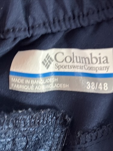 Columbia Hiking Pants Men Sz 38 Zip Pockets Articulated Knees Stretch Cinch Hem - Picture 6 of 9