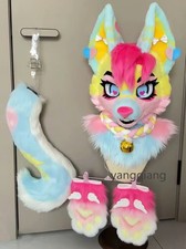 Fursuit Long Fur Husky Fox Mascot Head Party Halloween Fur Cosplay-Promotion
