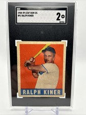 1948 LEAF #91 RALPH KINER (RC-HOF) SGC 2 Pittsburgh PIRATES TOUGH! CENTERED