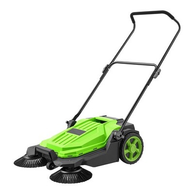 Uimoso Manual Push Floor Sweeper with 25.6'' Sweeping Width for Walk-Behind Use