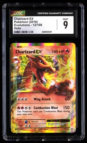 CGC 9 Charizard EX 12/108 Pokémon Evolutions 2016 English