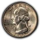 1936 25c Silver Washington Quarter - BU - SKU-Y6808