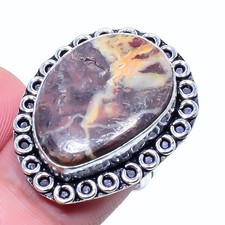 Peanut Wood Jasper 925 Sterling Silver Gemstone Ethnic Jewelry Ring 6.5" NS 7606