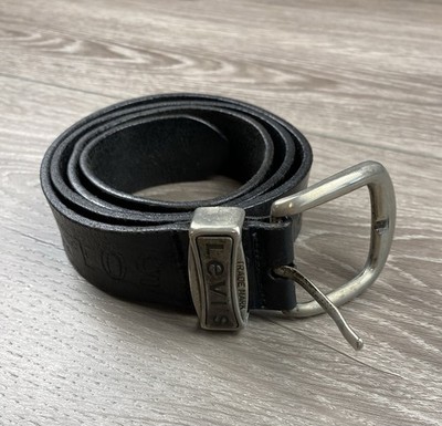 Levis Men s 501 Genuine Leather Buckle Belt Black Size 46