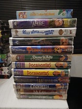 90s Classic Disney WB Sealed VHS Lot Of 12 NEW  Factory Sealed Mulan Fantasia