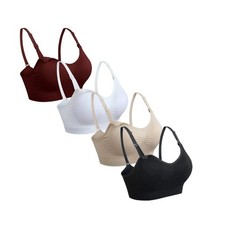 GXXGE Women's Seamless Wireless Maternity Nursing Bra Size M 4 Pack NWT