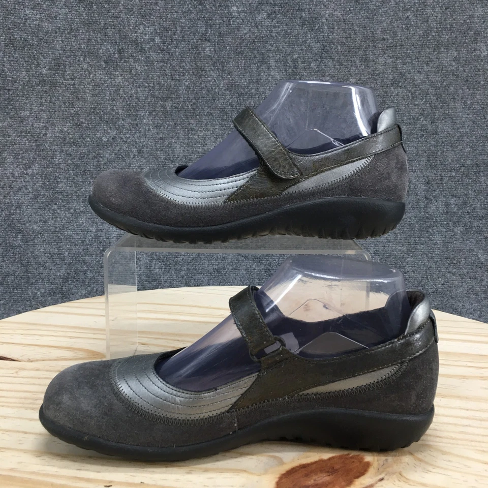 Zapatos Naot para mujer 37 Australia Kirei Mary Jane gris gamuza gancho y lazo parte superior baja Foto 2 de 4