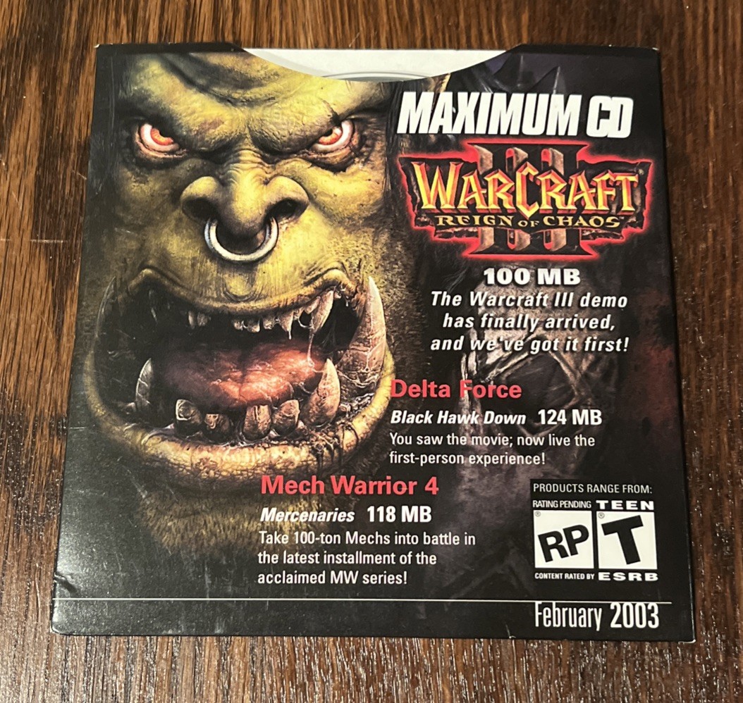 WarCraft III: Reign of Chaos Game Maximum CD Demo - Feb 2003