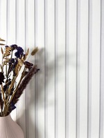 Newroom Vliestapete Weiß Holzpaneele Skandinavisch Lamellen Wohnzimmer Edel