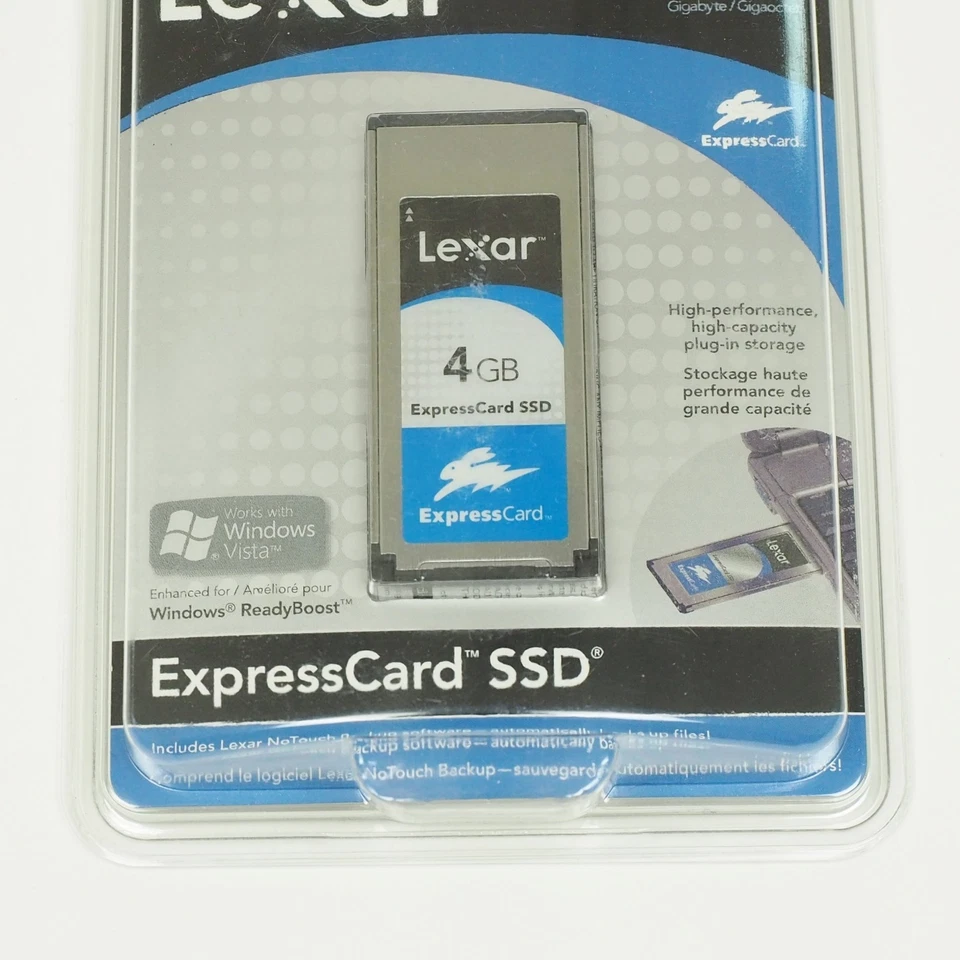Unidad de estado sólido SSD ExpressCard de 4 GB Lexar nueva ReadyBoost Windows Vista Foto 2 de 4