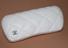 Seltenes CHANEL BRILLEN ETUI in weiß Rautens...