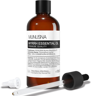 Ätherisches Öl Myrrheneöl 100ML, MUNUSNA Ätherische Öle Myrrhe Rein Naturrein Fü