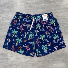 Chubbies Swimming Shorts Men’s Extra Large Neon Lights Flamingo 5.5” Swim Trunks