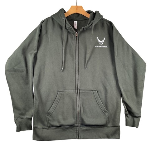 Circle Clothing US Air Force Graphic Hoodie Green Mens Size Medium