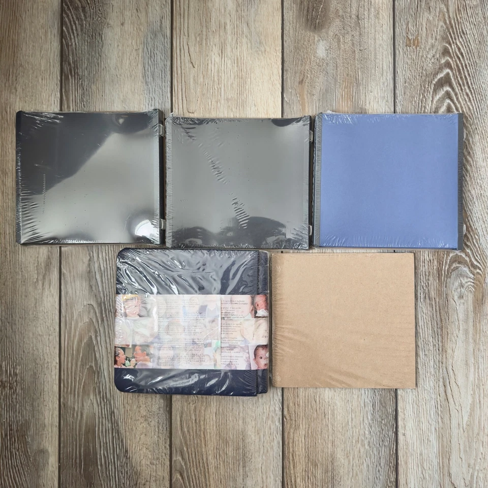 Creative Memories 7x7 Azul Marino Conjunto de Cubierta Álbum Páginas Negras Páginas Azules Protectores Foto 2 de 4