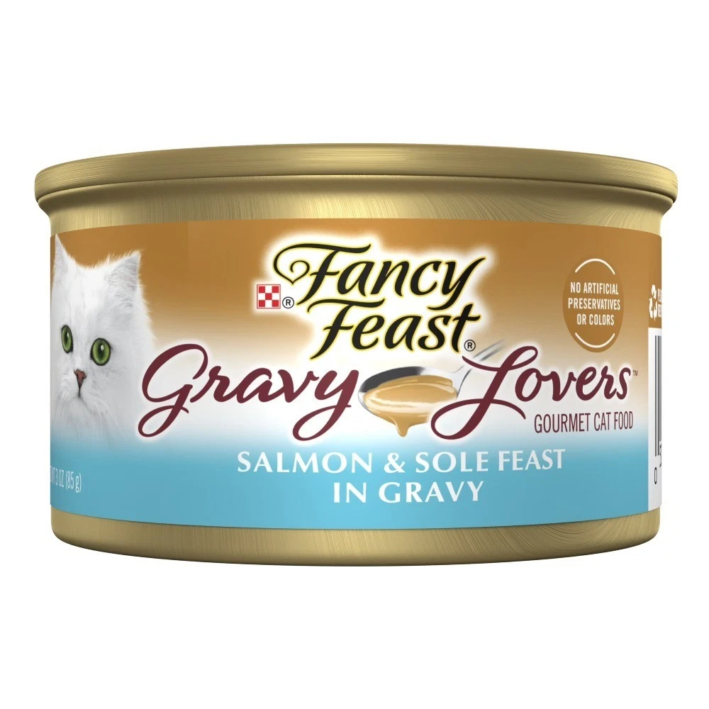 Gravy Lovers Wet Cat Food Salmon & Sole in Gravy 3 oz Can 12 Pack - thumbnail 2