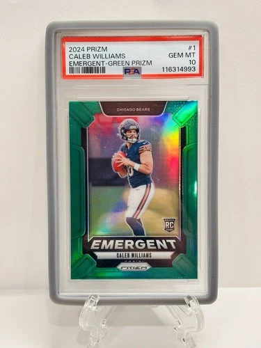 2024 Panini Prizm - Emergent Caleb Williams #1 Green Prizm (RC) PSA 10