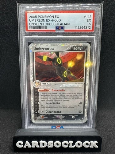 Umbreon ex Unseen Forces 112/115 *Italian* PSA 5