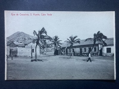 Rua de Coqueiros, S. Vicente, Kap Verde Afrika Vintage Postkarte P90