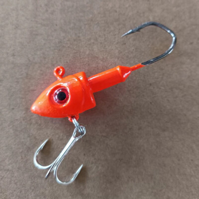 10 Pack 7g 10g 14g 21g Lead Jig Heads Fishing Hooks With Treble