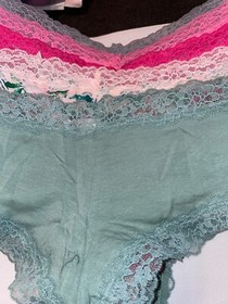Victoria Secret 5 pack No Show Lace Panty Lot Sexy S M L XL XXL cheeky floral