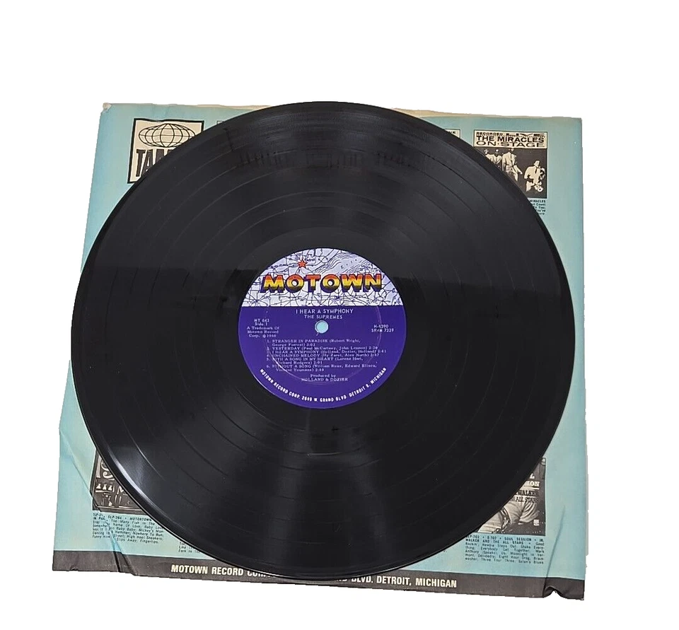 I HEAR A SYMPHONY Supremes LP Motown 643 (Vinyl, 1966, Diana Ross, Motown) VG Foto 3 de 4
