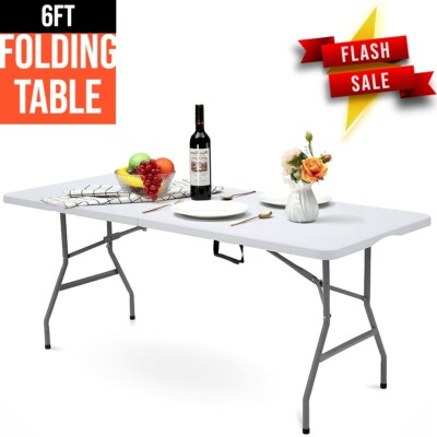 6 Fuß Klapptischbock Camping Party Picknick BBQ Stall Garten Indoor Outdoor