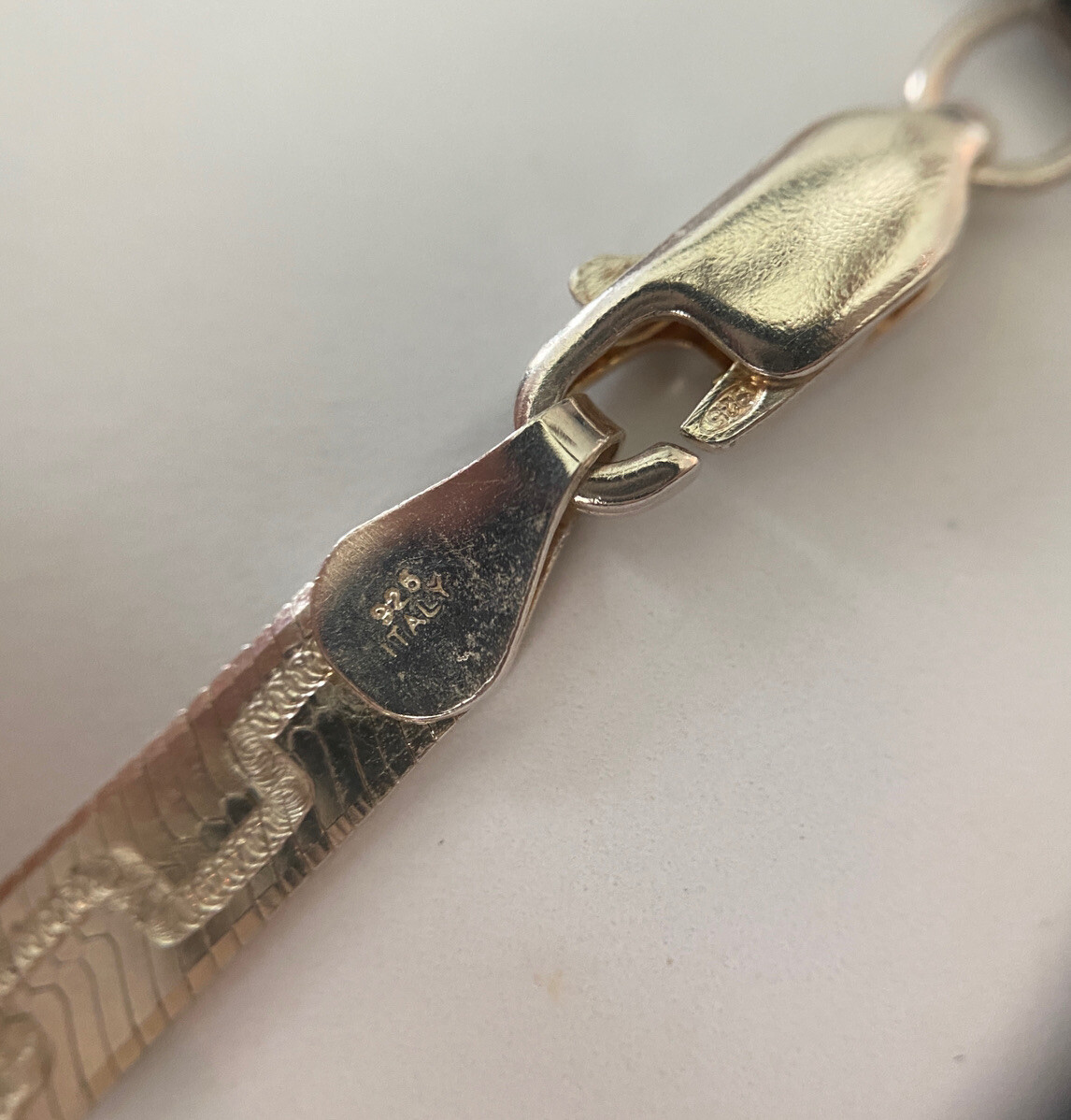 Designer Solid Sterling Silver Herringbone Chain,… - image 3