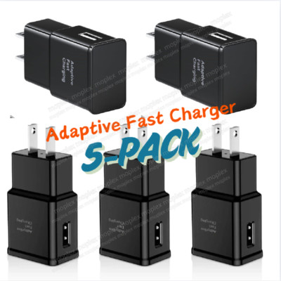 5Pack Fast Charging Block USB Wall Charger Plug for Samsung Galaxy S23/S22/S20