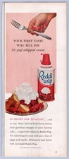 1959 Reddi Wip It's Real Whipped Cream VINTAGE PRINT AD LM59
