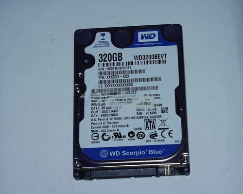 Western Digital WD3200BEVT  320 GB SATA SMART ok Laufzeit 1358 Stunden
