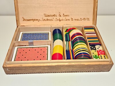 VINTAGE RARE POKER GAMING SET OF 2 PACK'S WITH 52 PLAYING CARDS