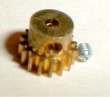 14 Tooth Brass Slot Car Pinion Gear & Set Screw 48 Pitch .093" Arm Shaft NOS