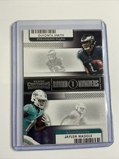 2021 Panini Contenders DeVonta Smith Jaylen Waddle Round 1 Numbers Rookie NFL RC