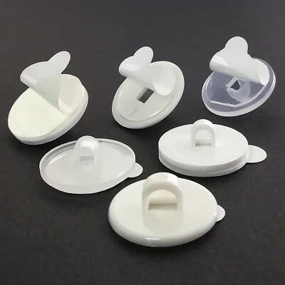 KLEBESHOP24 DECKENHAKEN SELBSTKLEBEND | Klebeknöpfe mit Öse | Klebeösen für Deko & Schilder